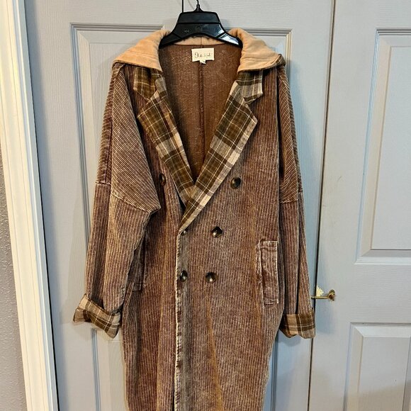 Oli & Hali Jackets & Blazers - Corduroy Long Jacket/Coat by Oli & Hali